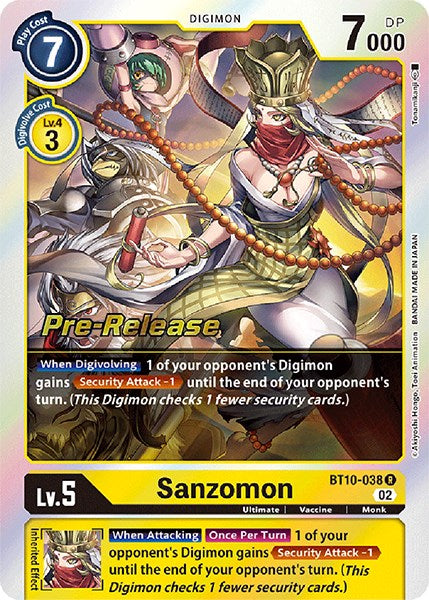 Sanzomon [BT10-038] [Xros Encounter Pre-Release Cards] | Shuffle n Cut Hobbies & Games