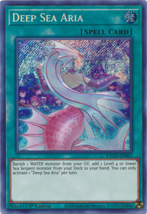 Deep Sea Aria [ETCO-EN061] Secret Rare | Shuffle n Cut Hobbies & Games