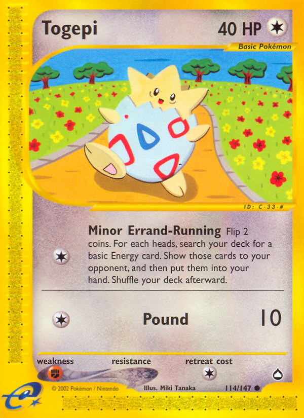 Togepi (114/147) [Aquapolis] | Shuffle n Cut Hobbies & Games