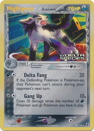 Mightyena (24/113) (Delta Species) (Stamped) [EX: Delta Species] | Shuffle n Cut Hobbies & Games