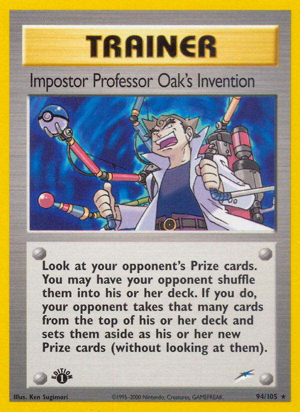 Impostor Professor Oak's Invention (94/105) [Neo Destiny 1st Edition] | Shuffle n Cut Hobbies & Games