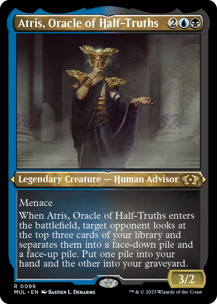 Atris, Oracle of Half-Truths (Foil Etched) [Multiverse Legends] | Shuffle n Cut Hobbies & Games