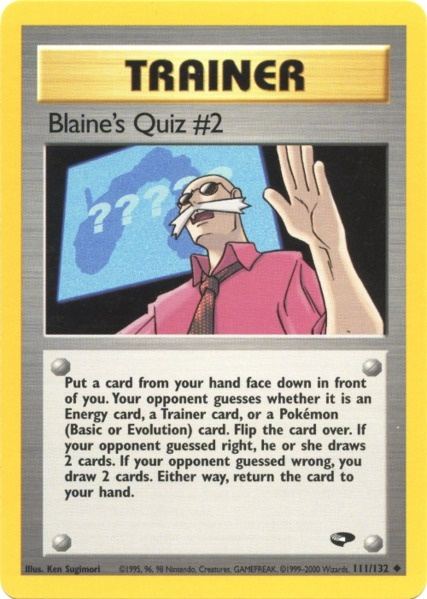 Blaine's Quiz #2 (111/132) [Gym Challenge Unlimited] | Shuffle n Cut Hobbies & Games