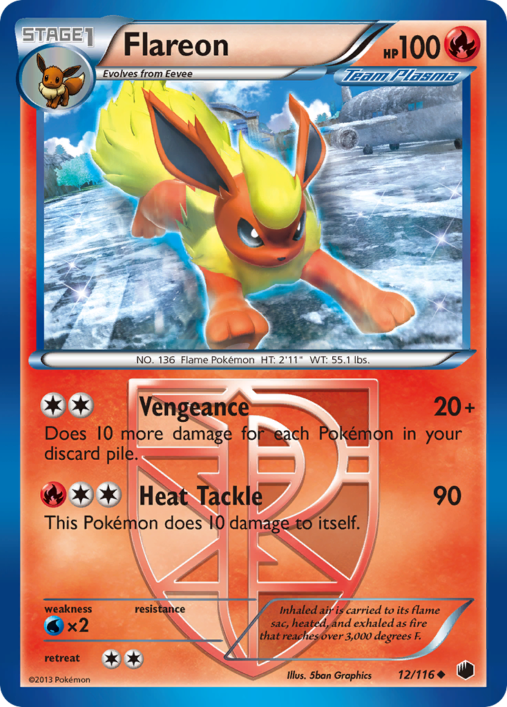 Flareon (12/116) [Black & White: Plasma Freeze] | Shuffle n Cut Hobbies & Games