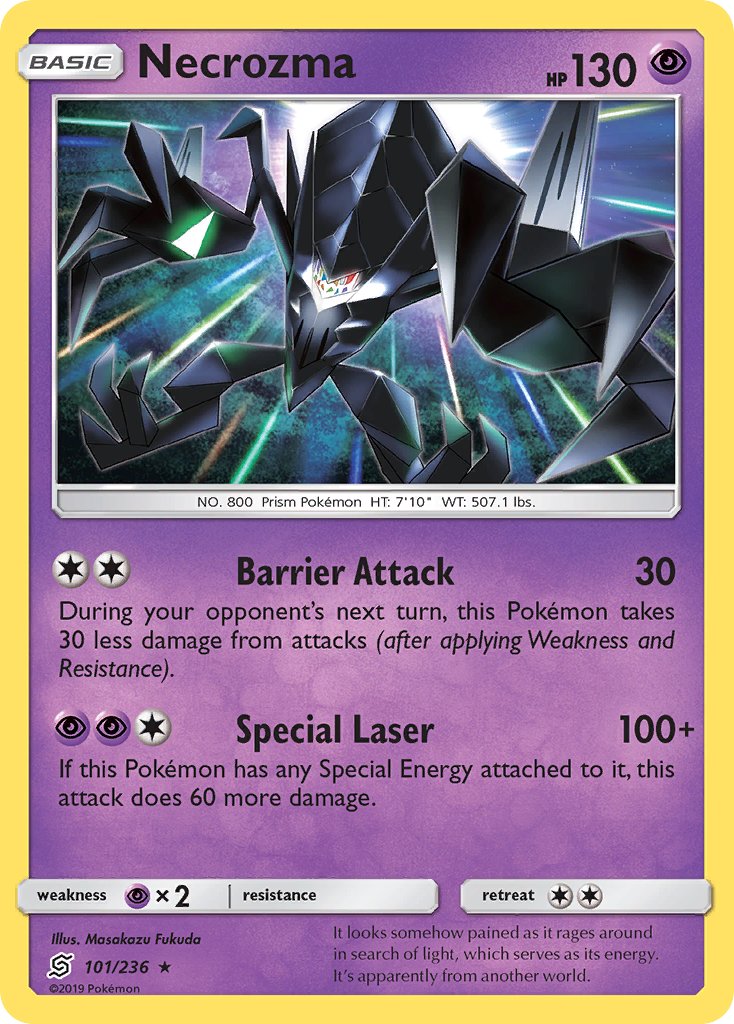 Necrozma (101/236) (Cracked Ice Holo) (Theme Deck Exclusive) [Sun & Moon: Unified Minds] | Shuffle n Cut Hobbies & Games