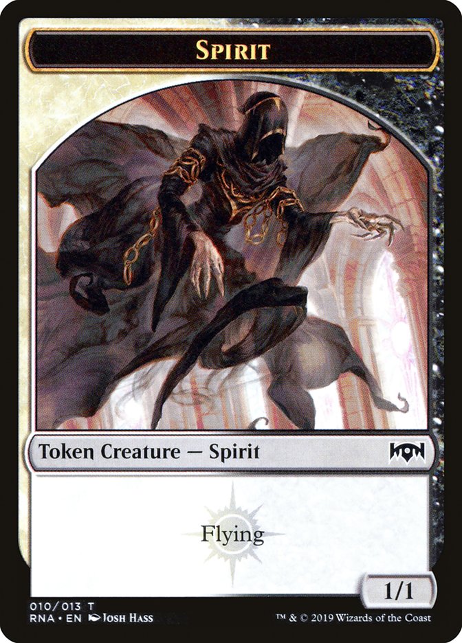 Spirit (002) // Spirit (010) Double-Sided Token [Ravnica Allegiance Guild Kit Tokens] | Shuffle n Cut Hobbies & Games