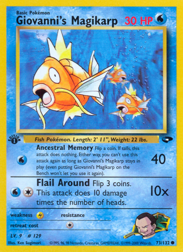 Giovanni's Magikarp (73/132) [Gym Challenge 1st Edition] | Shuffle n Cut Hobbies & Games