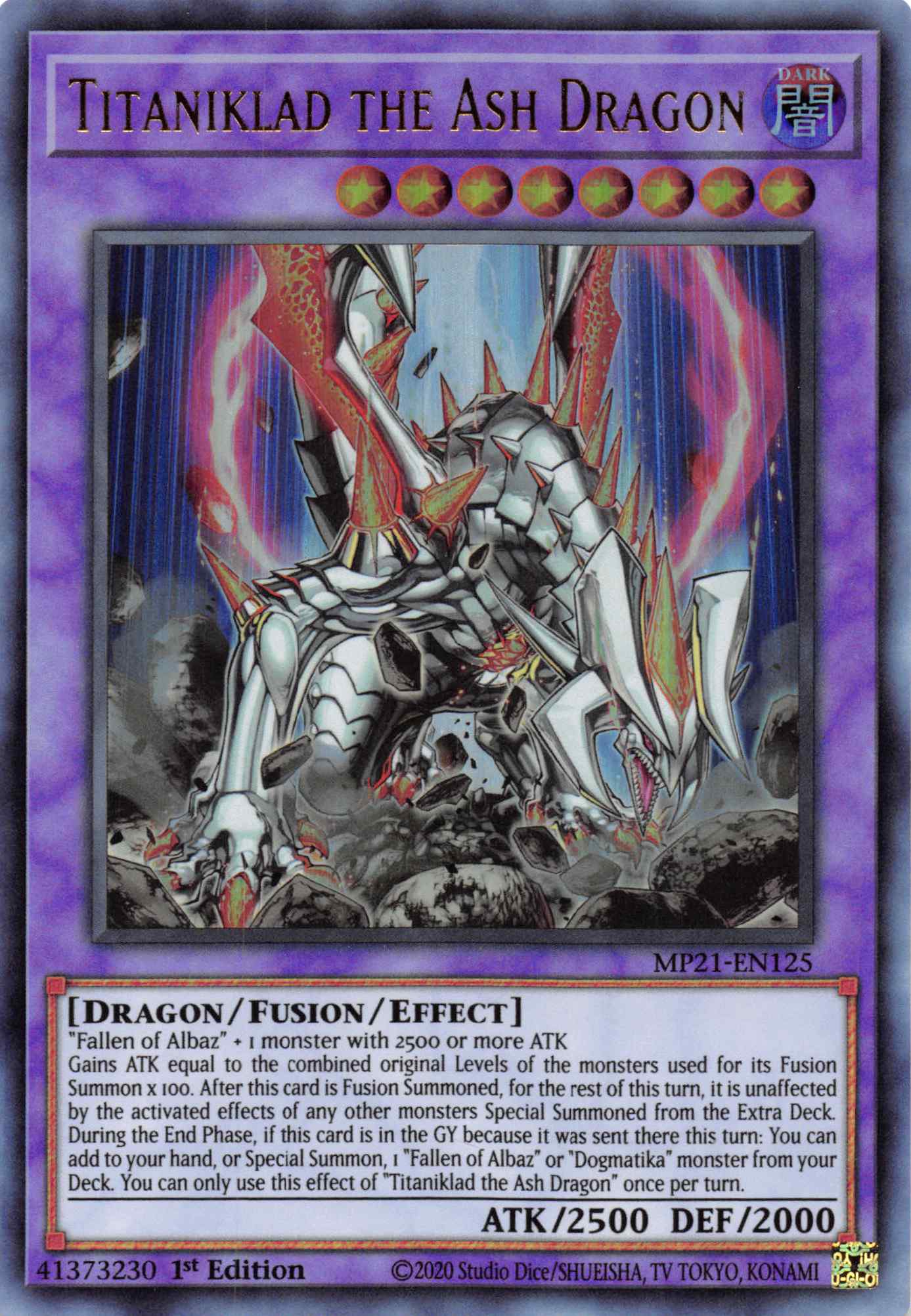 Titaniklad the Ash Dragon [MP21-EN125] Ultra Rare | Shuffle n Cut Hobbies & Games