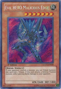 Evil HERO Malicious Edge [LCGX-EN029] Secret Rare | Shuffle n Cut Hobbies & Games