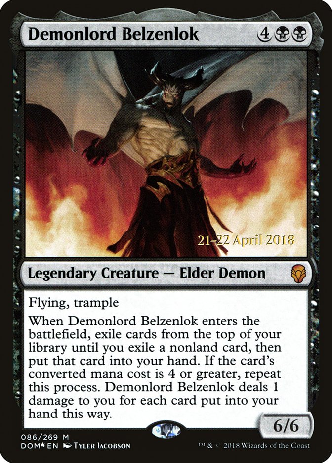 Demonlord Belzenlok [Dominaria Prerelease Promos] | Shuffle n Cut Hobbies & Games