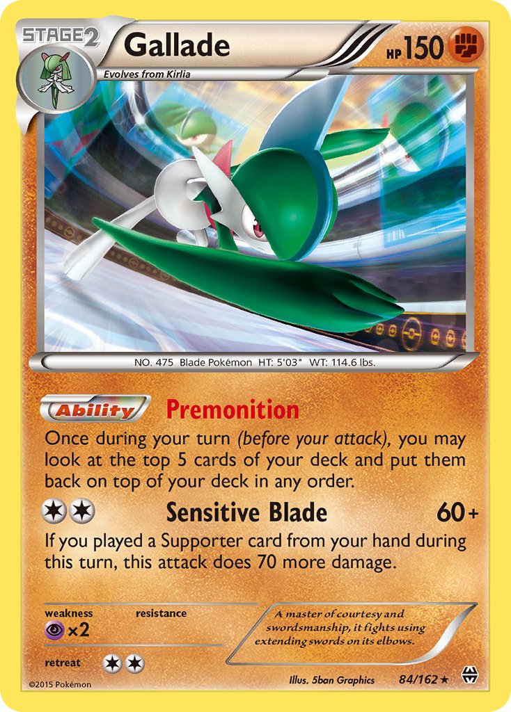 Gallade (84/162) (Cosmos Holo) (Blister Exclusive) [XY: BREAKthrough] | Shuffle n Cut Hobbies & Games