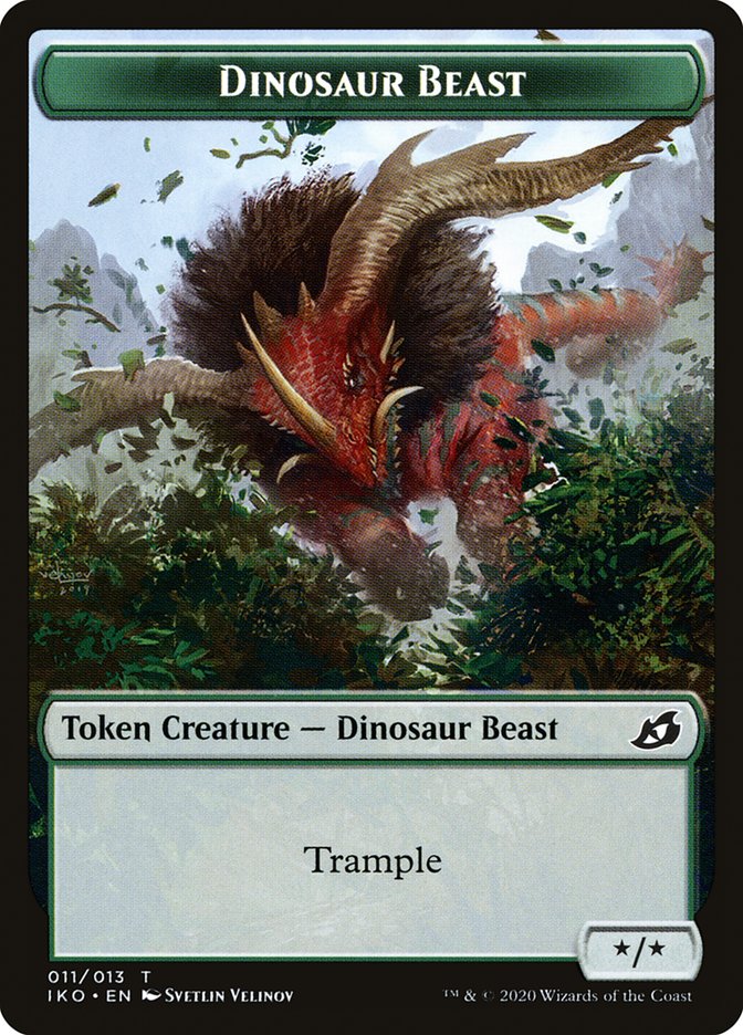 Dinosaur Beast Token [Ikoria: Lair of Behemoths Tokens] | Shuffle n Cut Hobbies & Games