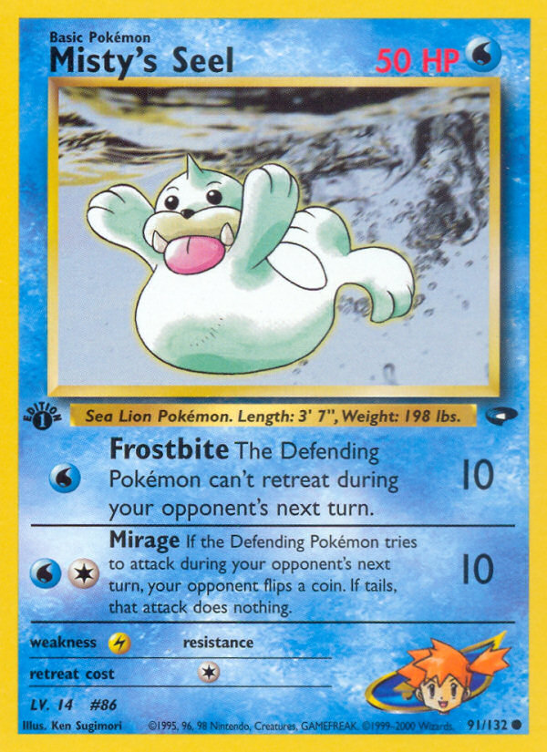 Misty's Seel (91/132) [Gym Challenge 1st Edition] | Shuffle n Cut Hobbies & Games