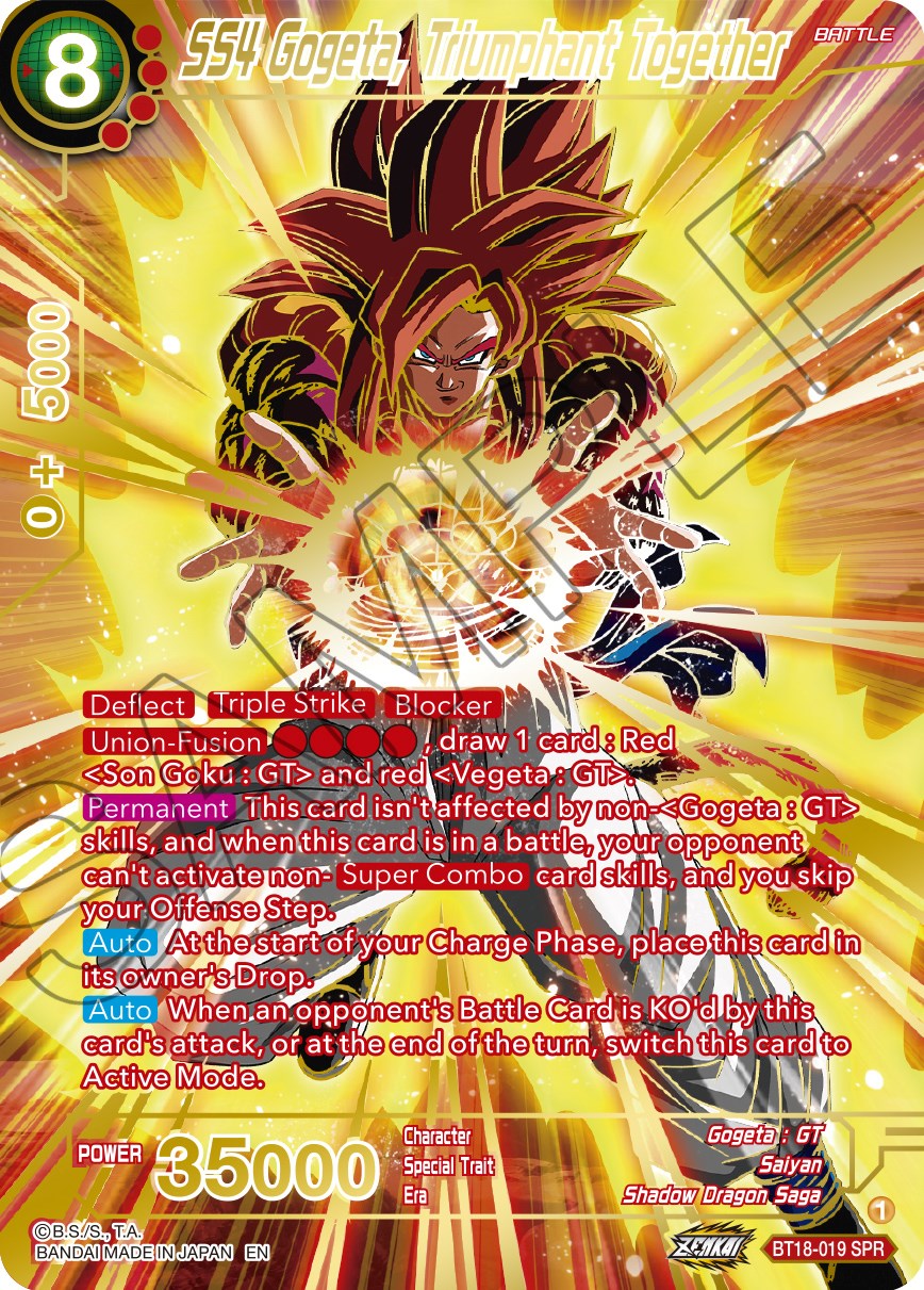 SS4 Gogeta, Triumphant Together (SPR) (BT18-019) [Dawn of the Z-Legends] | Shuffle n Cut Hobbies & Games