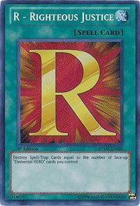 R - Righteous Justice [RYMP-EN025] Secret Rare | Shuffle n Cut Hobbies & Games