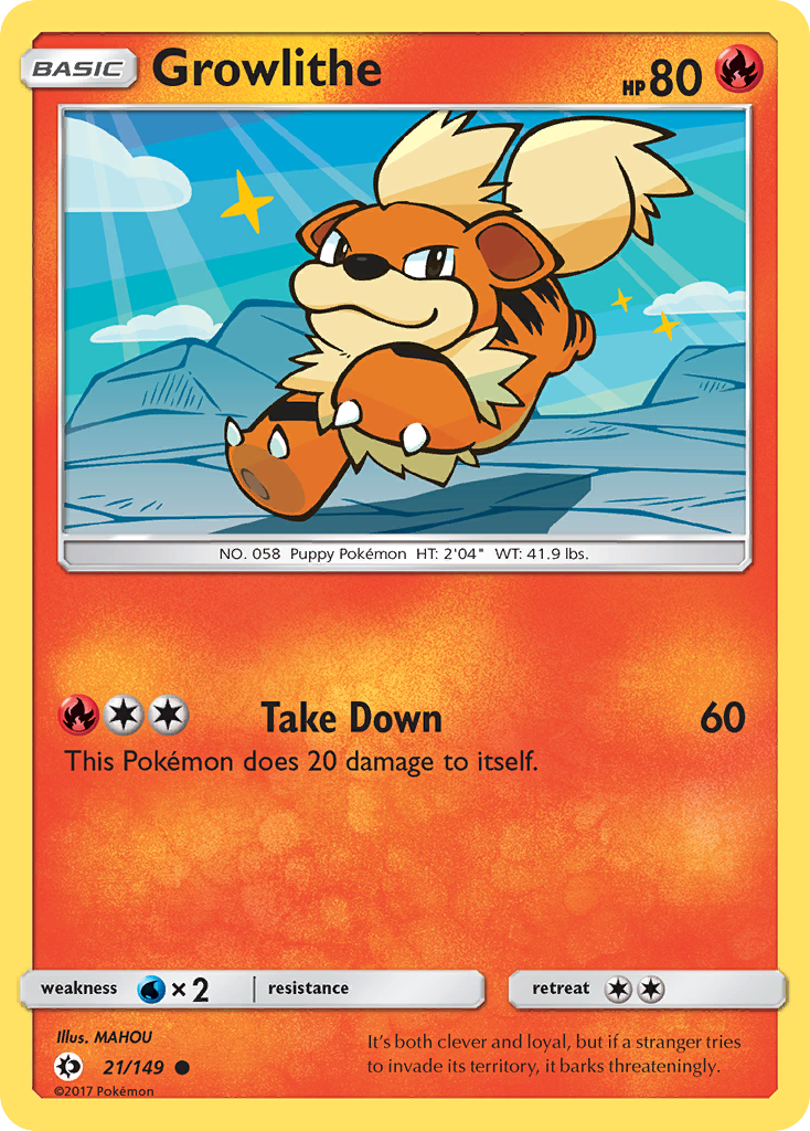 Growlithe (21/149) [Sun & Moon: Base Set] | Shuffle n Cut Hobbies & Games