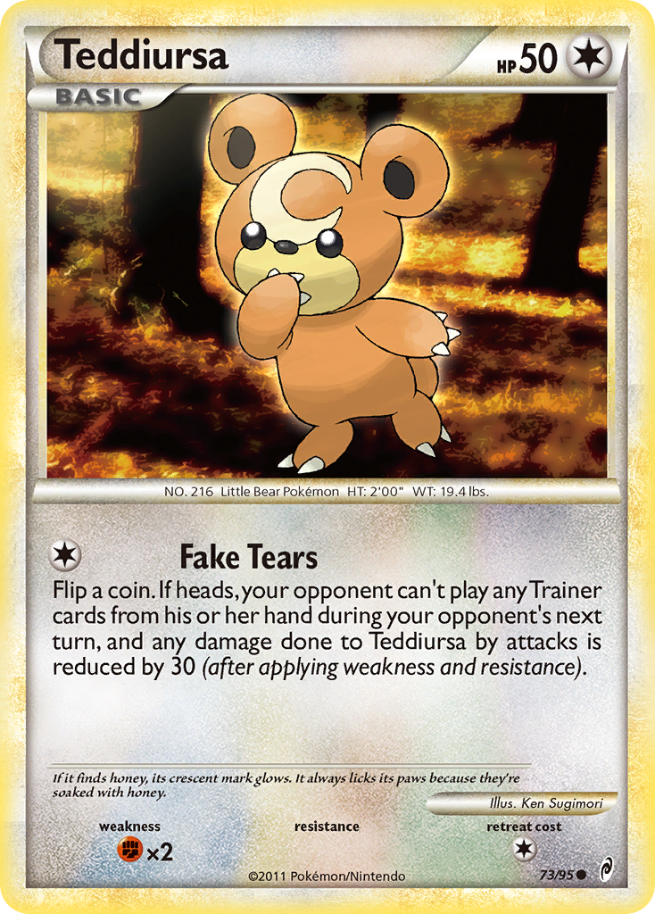 Teddiursa (73/95) [HeartGold & SoulSilver: Call of Legends] | Shuffle n Cut Hobbies & Games