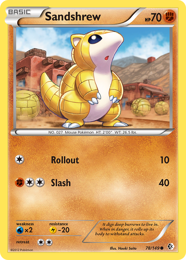 Sandshrew (78/149) [Black & White: Boundaries Crossed] | Shuffle n Cut Hobbies & Games