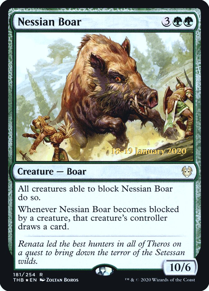 Nessian Boar [Theros Beyond Death Prerelease Promos] | Shuffle n Cut Hobbies & Games