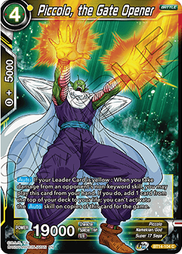 Piccolo, the Gate Opener (BT14-104) [Cross Spirits] | Shuffle n Cut Hobbies & Games