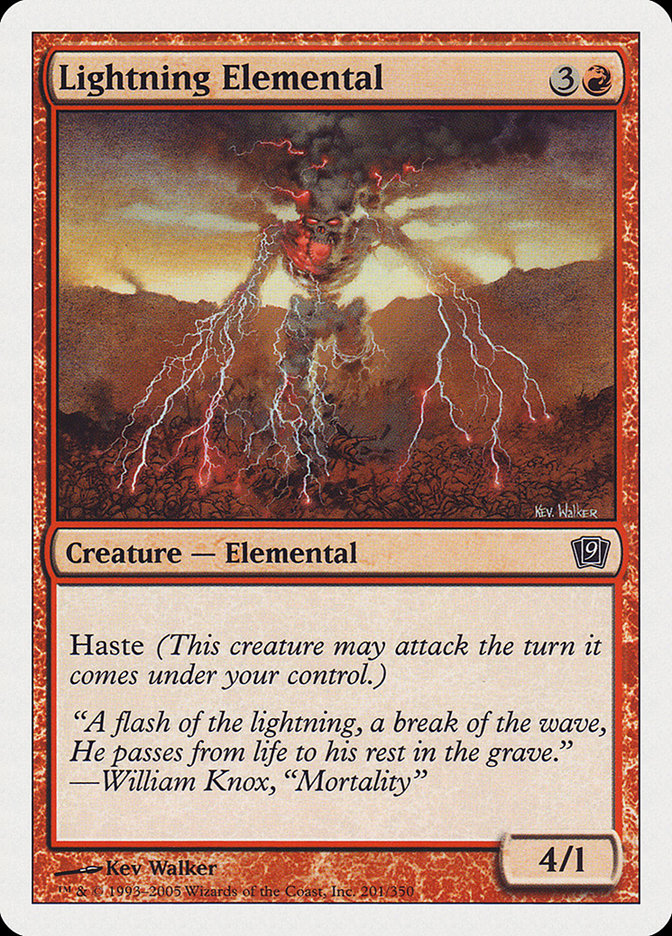 Lightning Elemental [Ninth Edition] | Shuffle n Cut Hobbies & Games