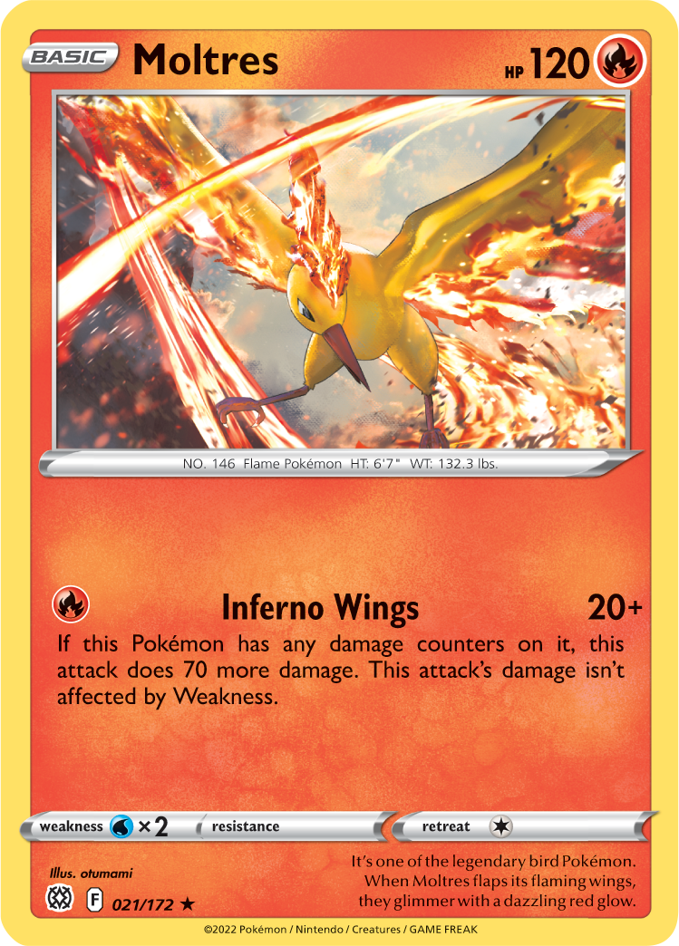 Moltres (021/172) (Theme Deck Exclusive) [Sword & Shield: Brilliant Stars] | Shuffle n Cut Hobbies & Games