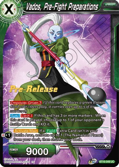 Vados, Pre-Fight Preparations (BT16-049) [Realm of the Gods Prerelease Promos] | Shuffle n Cut Hobbies & Games