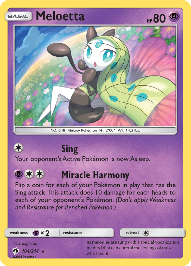 Meloetta (104/214) [Sun & Moon: Lost Thunder] | Shuffle n Cut Hobbies & Games