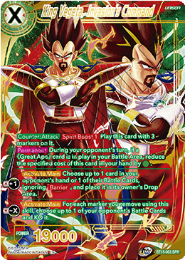 King Vegeta, Invasion's Command (SPR) (BT15-063) [Saiyan Showdown] | Shuffle n Cut Hobbies & Games