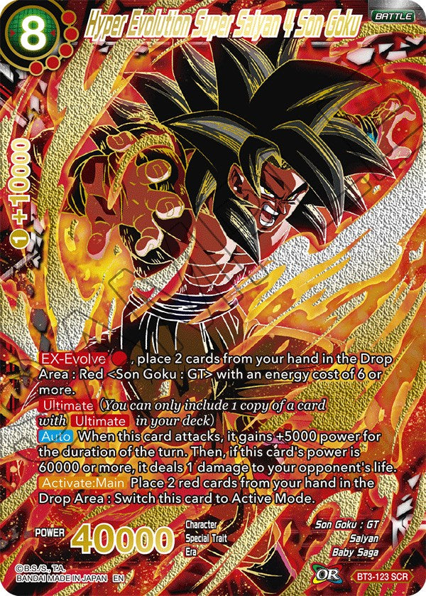 Hyper Evolution Super Saiyan 4 Son Goku (SCR) (BT3-123) [5th Anniversary Set] | Shuffle n Cut Hobbies & Games