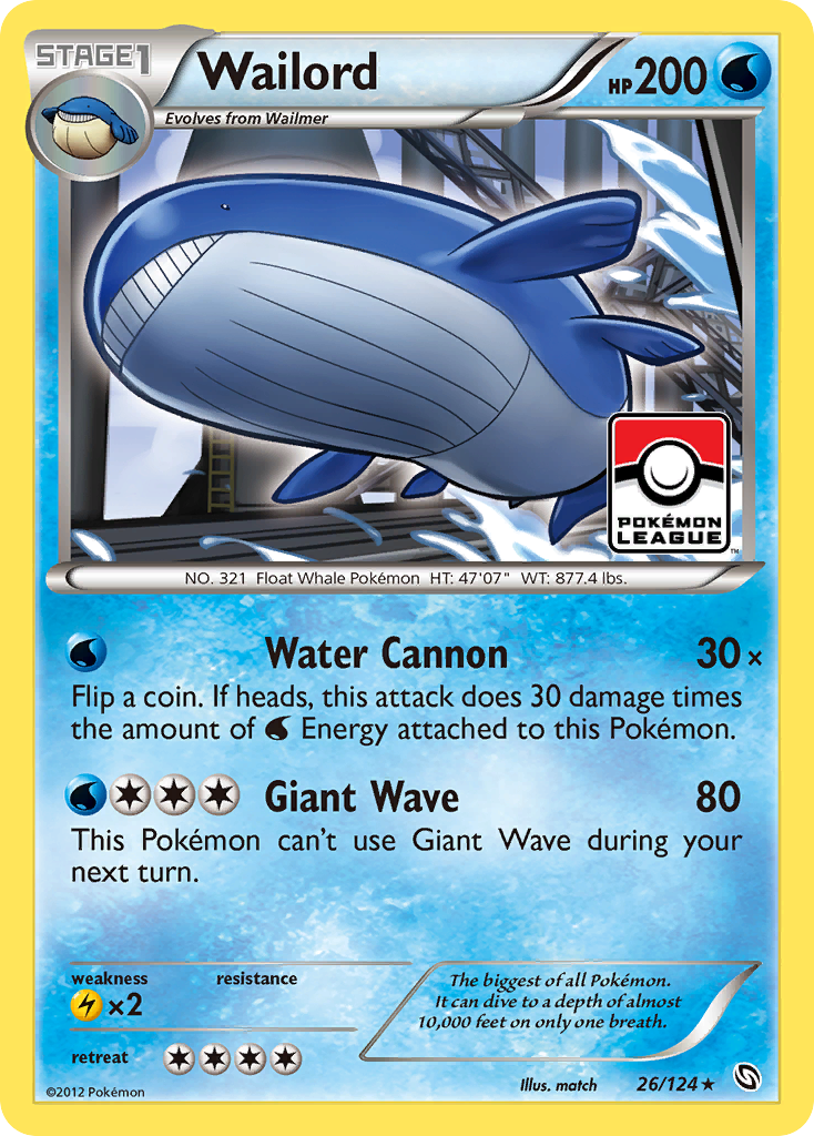 Wailord (26/124) [Black & White: Dragons Exalted] | Shuffle n Cut Hobbies & Games