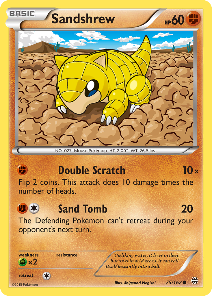 Sandshrew (75/162) [XY: BREAKthrough] | Shuffle n Cut Hobbies & Games