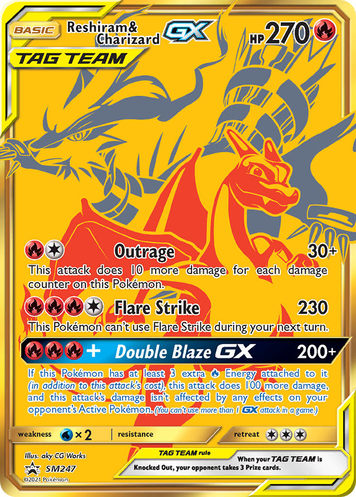 Reshiram & Charizard GX (SM247) [Sun & Moon: Black Star Promos] | Shuffle n Cut Hobbies & Games