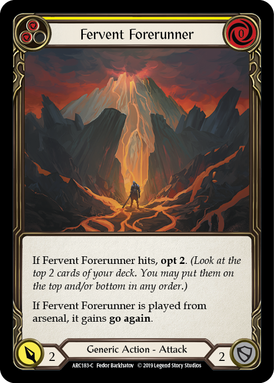 Fervent Forerunner (Yellow) [ARC183-C] 1st Edition Normal | Shuffle n Cut Hobbies & Games