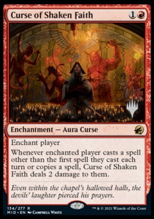 Curse of Shaken Faith (Promo Pack) [Innistrad: Midnight Hunt Promos] | Shuffle n Cut Hobbies & Games