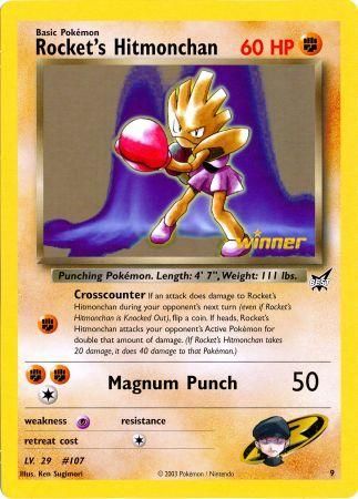 Rocket's Hitmonchan (9) (Jumbo Card) [Best of Promos] | Shuffle n Cut Hobbies & Games