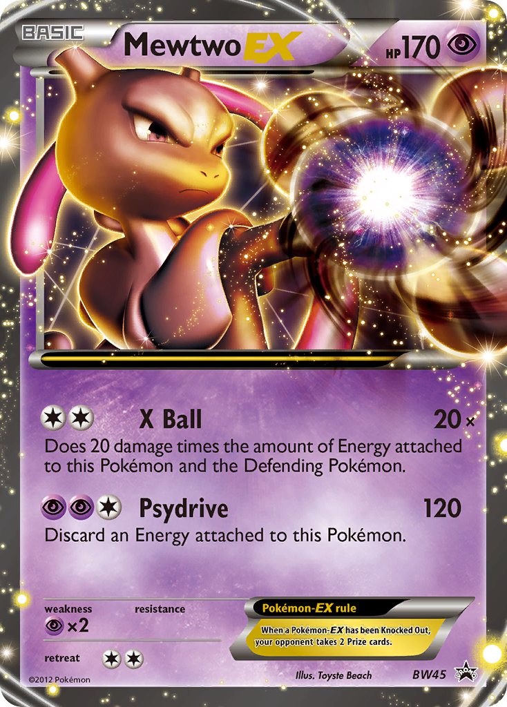 Mewtwo EX (BW45) [Black & White: Black Star Promos] | Shuffle n Cut Hobbies & Games