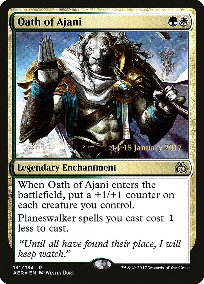 Oath of Ajani [Aether Revolt Prerelease Promos] | Shuffle n Cut Hobbies & Games