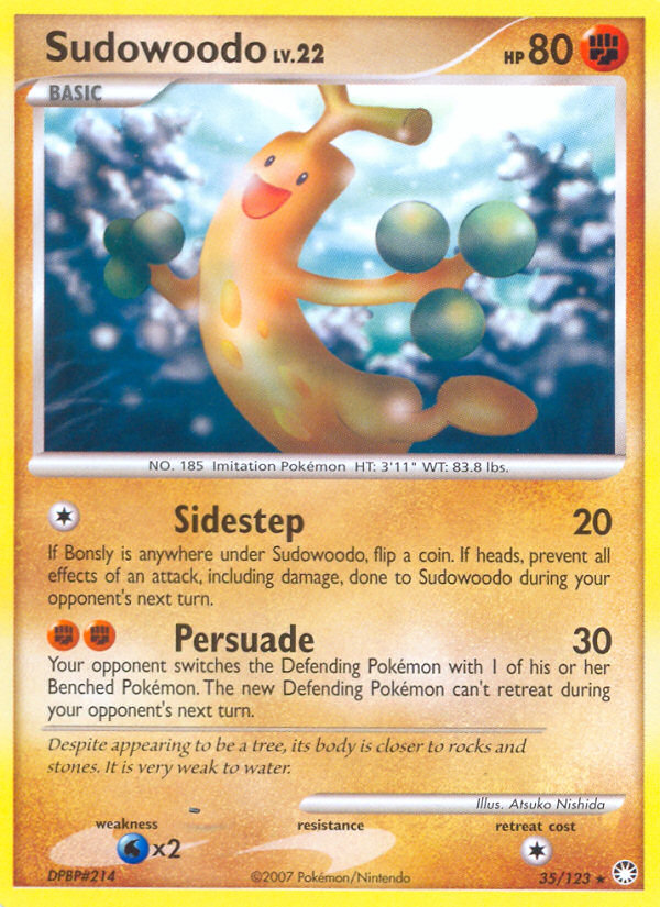 Sudowoodo (35/123) [Diamond & Pearl: Mysterious Treasures] | Shuffle n Cut Hobbies & Games