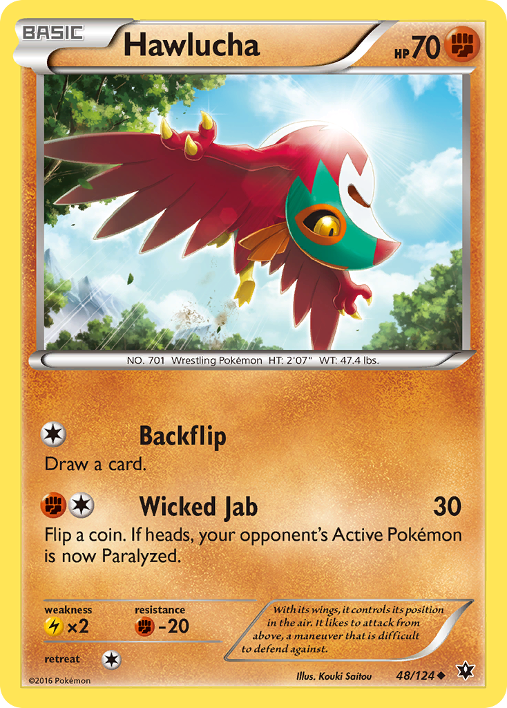 Hawlucha (48/124) [XY: Fates Collide] | Shuffle n Cut Hobbies & Games