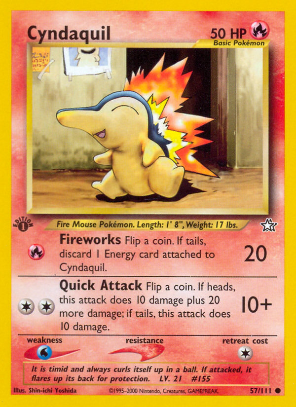 Cyndaquil (57/111) [Neo Genesis 1st Edition] | Shuffle n Cut Hobbies & Games