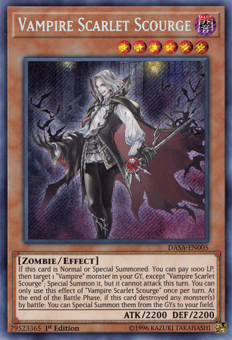 Vampire Scarlet Scourge [DASA-EN005] Secret Rare | Shuffle n Cut Hobbies & Games