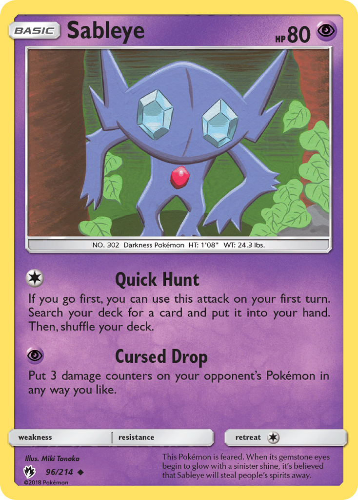 Sableye (96/214) [Sun & Moon: Lost Thunder] | Shuffle n Cut Hobbies & Games