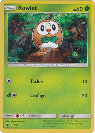 Rowlet (1/12) [McDonald's Promos: 2017 Collection] | Shuffle n Cut Hobbies & Games