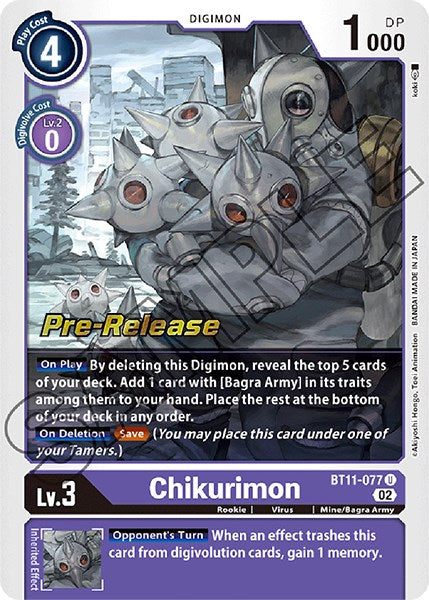 Chikurimon [BT11-077] [Dimensional Phase Pre-Release Promos] | Shuffle n Cut Hobbies & Games