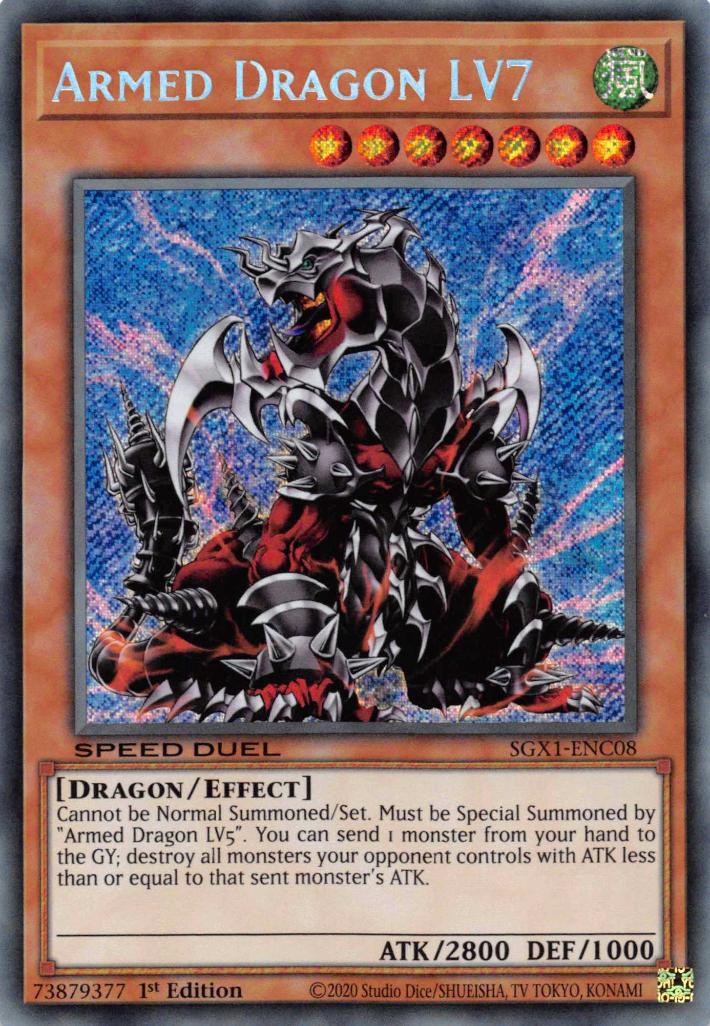 Armed Dragon LV7 [SGX1-ENC08] Secret Rare | Shuffle n Cut Hobbies & Games