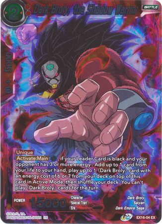 Dark Broly, the Shadow Warrior [EX16-04] | Shuffle n Cut Hobbies & Games