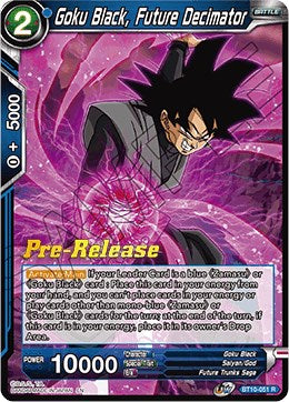 Goku Black, Future Decimator (BT10-051) [Rise of the Unison Warrior Prerelease Promos] | Shuffle n Cut Hobbies & Games