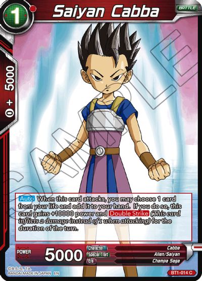 Saiyan Cabba (Reprint) (BT1-014) [Battle Evolution Booster] | Shuffle n Cut Hobbies & Games