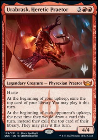 Urabrask, Heretic Praetor (Promo Pack) [Streets of New Capenna Promos] | Shuffle n Cut Hobbies & Games